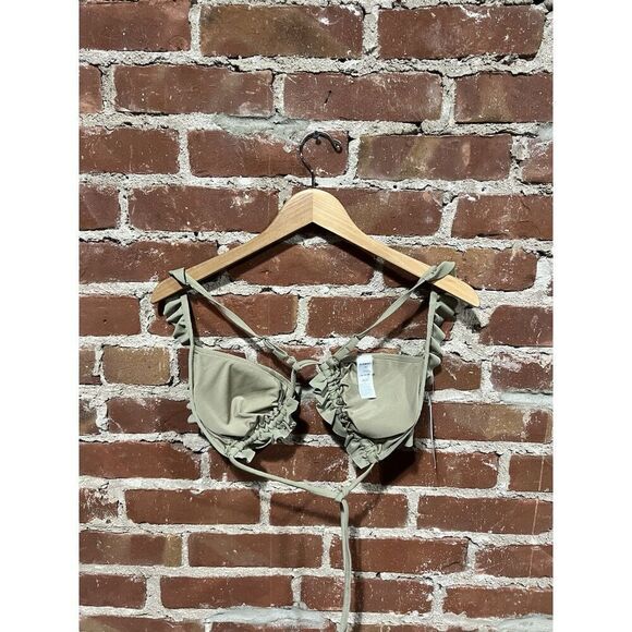 Old Navy Womens Green Bikini Top NWT Size Medium Beach Summer - Picture 2 of 3